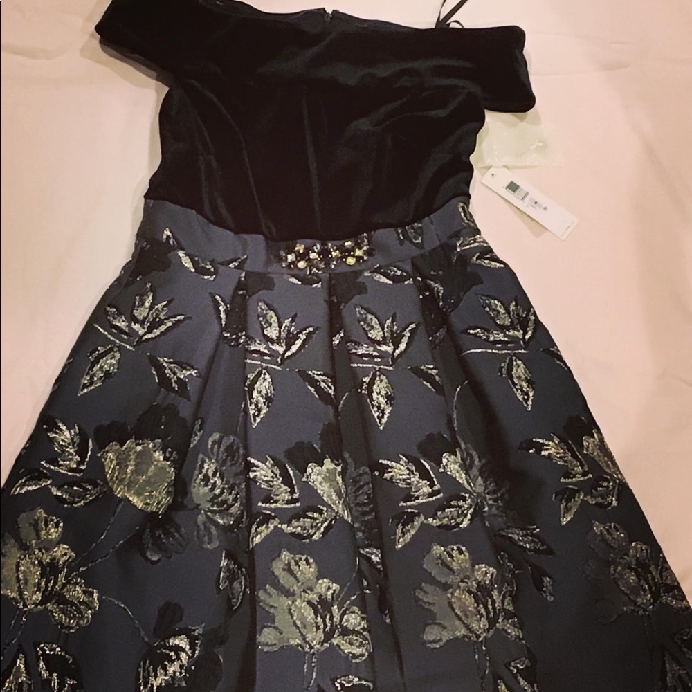 Eliza j midi puffy contrasting cocktail dress - Picture 3 of 5